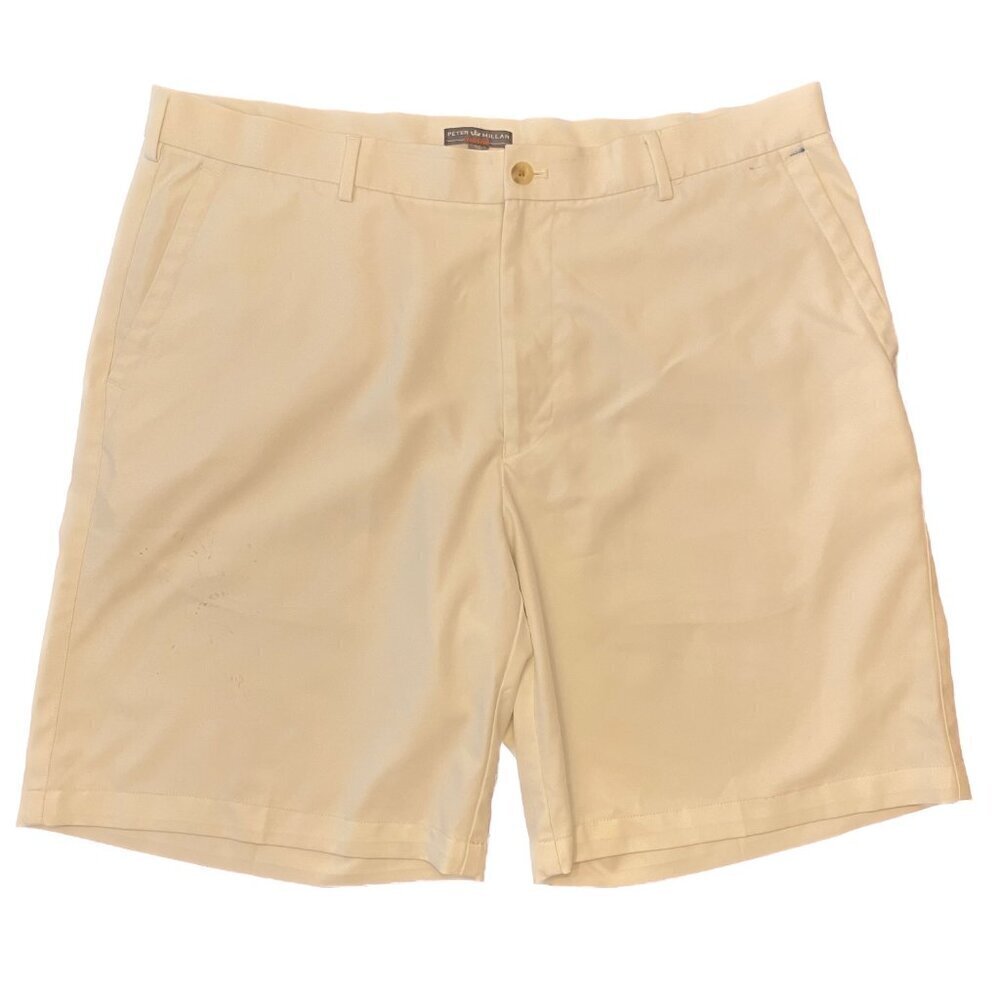 Peter Millar White Salem Performance Short - 9 inch Inseam Golfing SIZE 38 - Picture 2 of 12
